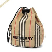 BURBERRY バーバリー ポーチ ヴィンテージチェック 巾着型 巾着バッグ ベージュ系 8026737