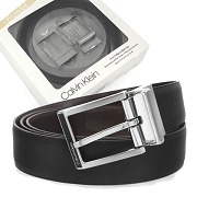 Calvin Klein カルバンクライン ベルト 本革 交換用バックル付 リバーシブル レザーベルト ブラック×ダークブラウン 11CK020008