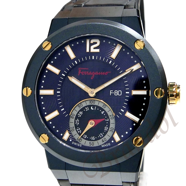 Ferragamo フェラガモ メンズ腕時計 F-80 MOTION スマートウォッチ 44mm ネイビー FAZ010016 - Brandol
