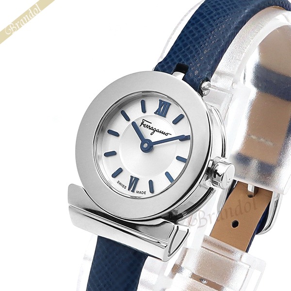 Ferragamo フェラガモ レディース腕時計 Gancino ガンチーノ 22.5mm シルバー×ブルー SF4301620
