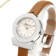 Ferragamo フェラガモ レディース腕時計 Gancino ガンチーニ ブレスレット 23mm シルバー×ライトブラウン SF4302421