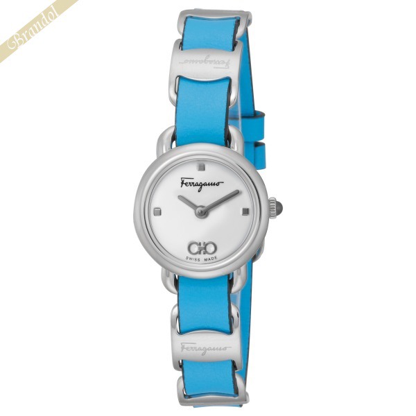 Ferragamo フェラガモ レディース腕時計 VARINA 22mm ホワイト×ライトブルー SFHT01322