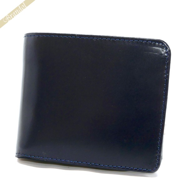 GLENROYAL グレンロイヤル 二つ折り財布 ブライドルレザー ネイビー 03-4128 DARK BLUE