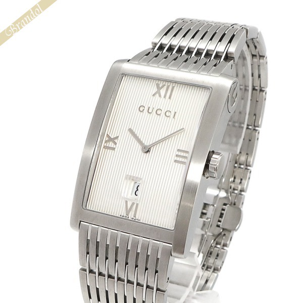GUCCI グッチ メンズ腕時計 Gメトロ G-Metoro ホワイト×シルバー YA086304