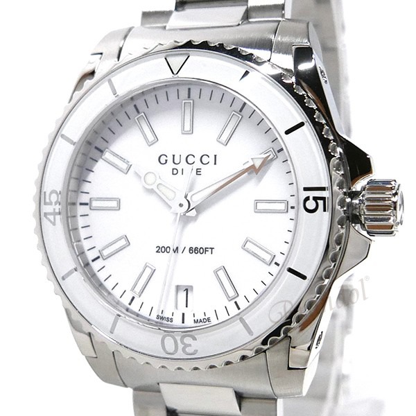 Brandol / GUCCI グッチ レディース腕時計 DIVE ダイブ 32mm ホワイト