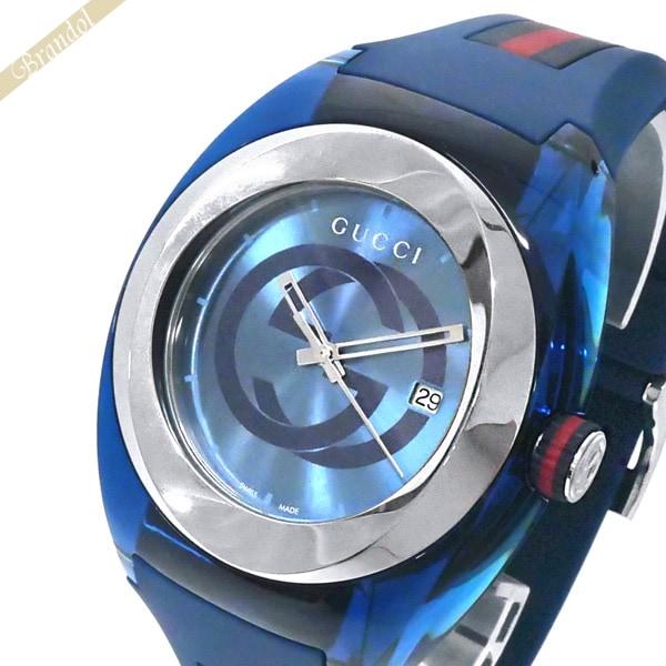 GUCCI グッチ メンズ腕時計 SYNC グッチシンク 46mm ブルー YA137104A