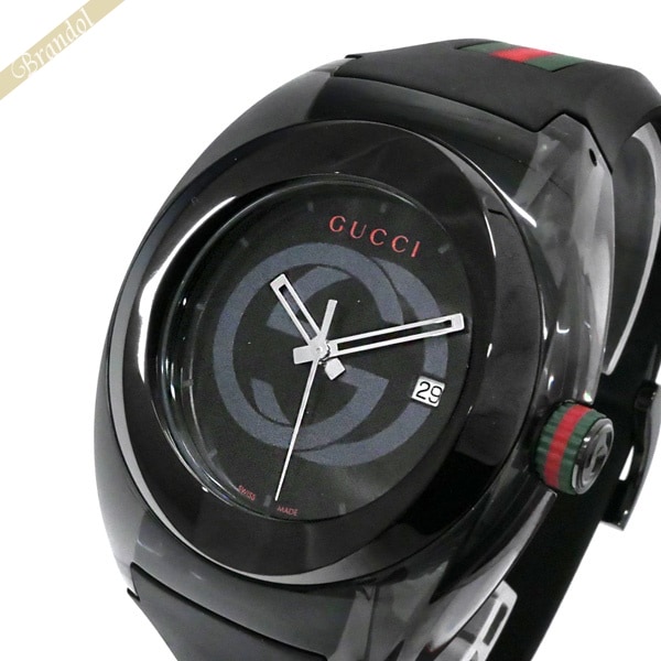 GUCCI グッチ メンズ腕時計 SYNC グッチシンク 46mm ブラック YA137107A