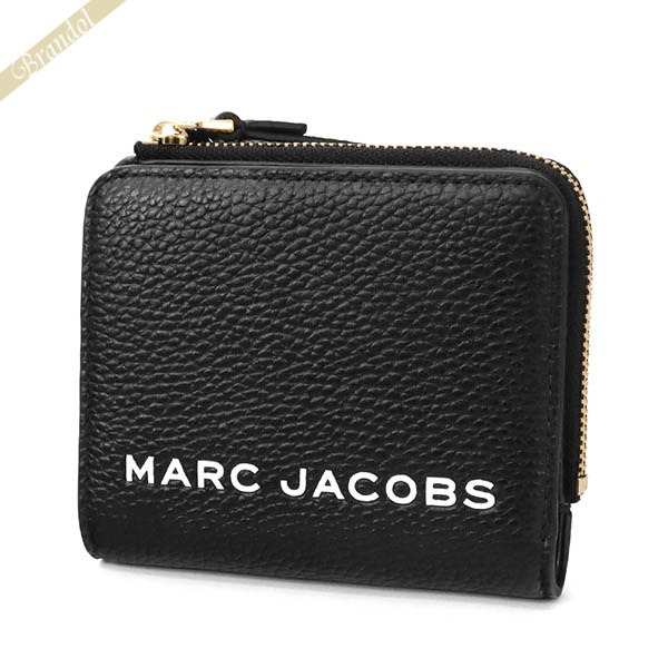MARC JACOBS マークジェイコブス 二つ折り財布 BOLD ボールド ミニ コンパクト ウォレット ブラック M0017140 001