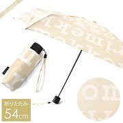 marimekko マリメッコ 折りたたみ傘 Marilogo マリロゴ ロゴ柄 54cm ライトベージュ×ホワイト 049561 810