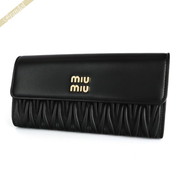 MIU MIU ミュウミュウ 長財布 キルティングレザー ブラック 5MH379 2FPP F0002