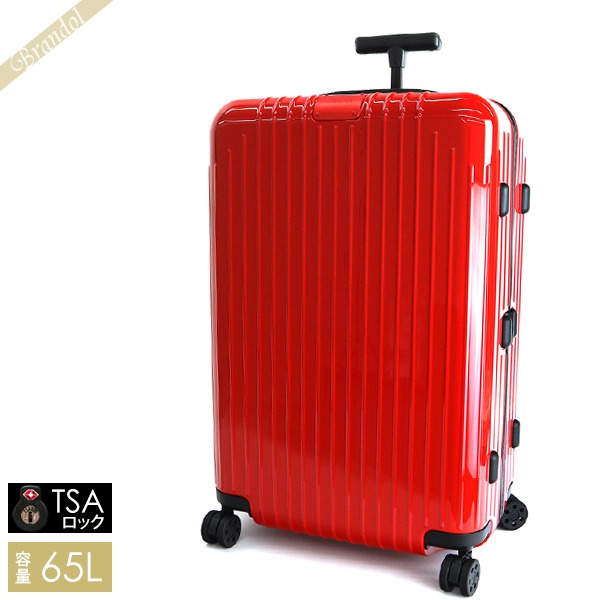 RIMOWA リモワ スーツケース ESSENTIAL LITE エッセンシャルライト キャリーバッグ TSAロック 縦型 65L Mサイズ レッド 823.63.65.4 RED