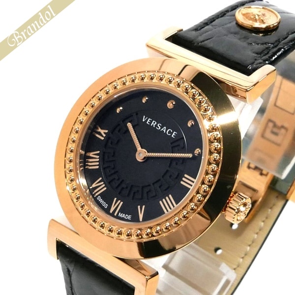 VERSACE ヴェルサーチ レディース腕時計 ヴァニティ 35mm ブラック×ゴールド P5Q80D009S009