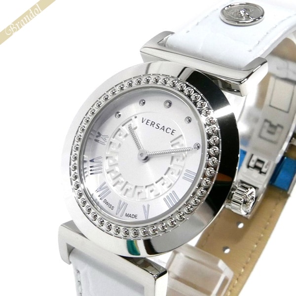 VERSACE ヴェルサーチ レディース腕時計 ヴァニティ 35mm シルバー×ホワイト P5Q99D001S001