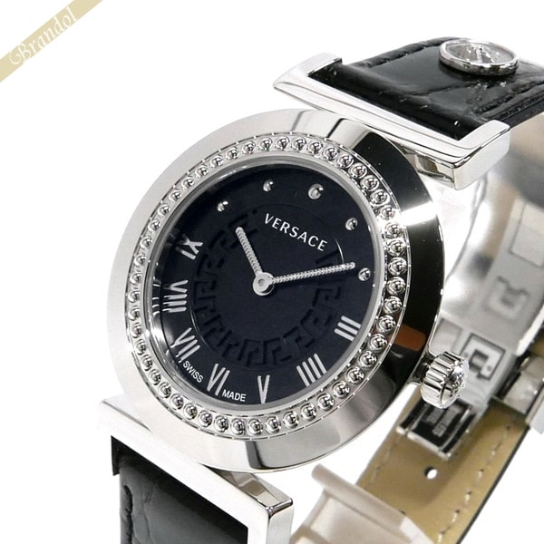 VERSACE ヴェルサーチ レディース腕時計 ヴァニティ 35mm ブラック×シルバー P5Q99D009S009
