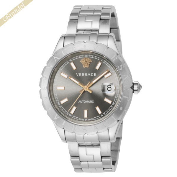 VERSACE ヴェルサーチ メンズ腕時計 HELLENYIUM 42mm 自動巻き グレー×シルバー VEZI00119