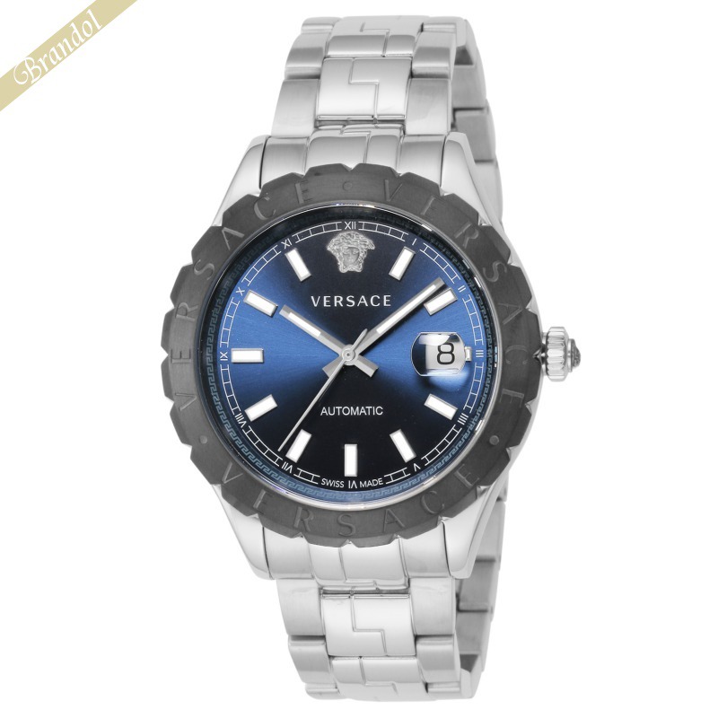 VERSACE ヴェルサーチ メンズ腕時計 HELLENYIUM ヘレニウム 42mm 自動巻き ネイビー×シルバー VEZI00219