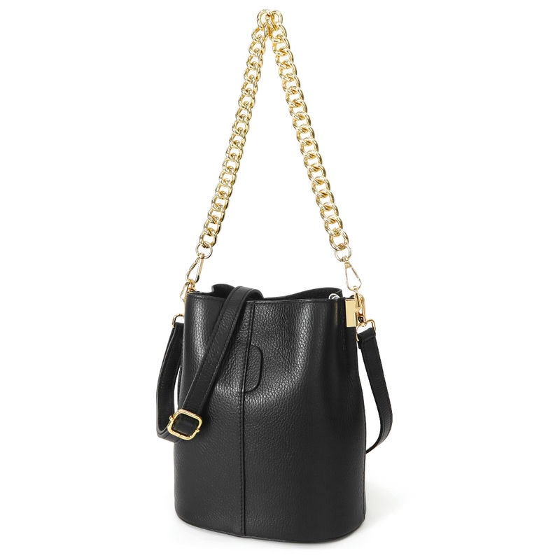 AULENTTI オウレンティ ショルダーバッグ レザー 2way バケットバッグ ブラック LB-85777P-DO-D28