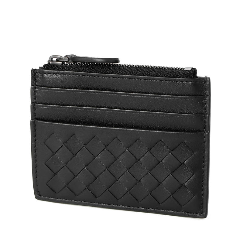 BOTTEGA VENETA ボッテガヴェネタ 小銭入れ イントレチャート 革編み ラムレザー コインケース ブラック 367004 V3UN1 1275