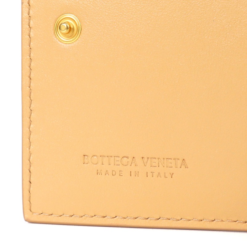 Bottega Veneta カセット スモール 二つ折り財布 ベージュ ボッテガヴェネタ BOTTEGA VENETA 2つ折り財布 カセット