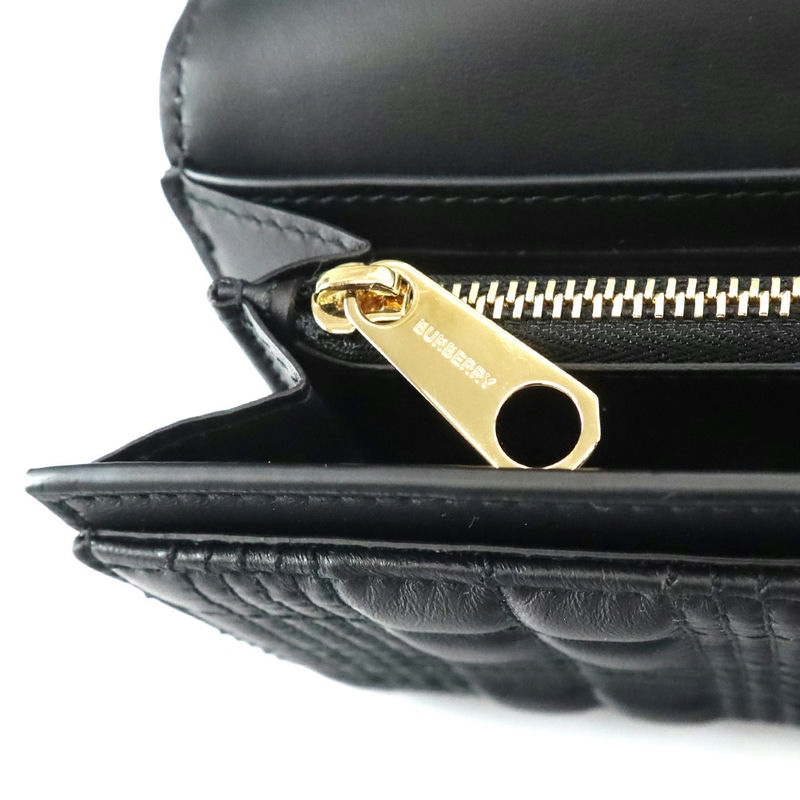 Brandol / BURBERRY バーバリー 長財布 TBロゴ キルティング ブラック