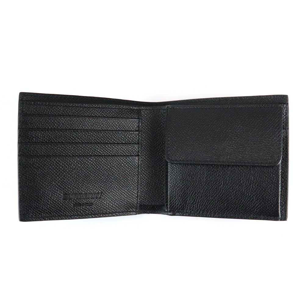 【現行】BURBERRY 二つ折り財布 ブラック バーバリー　財布 Brandol / BURBERRY バーバリー 二つ折り財布 TBロゴ ブラック 8062680