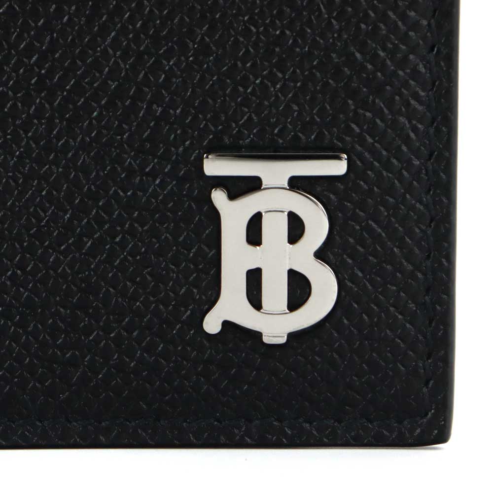 Brandol / BURBERRY バーバリー 二つ折り財布 TBロゴ ブラック 8062680
