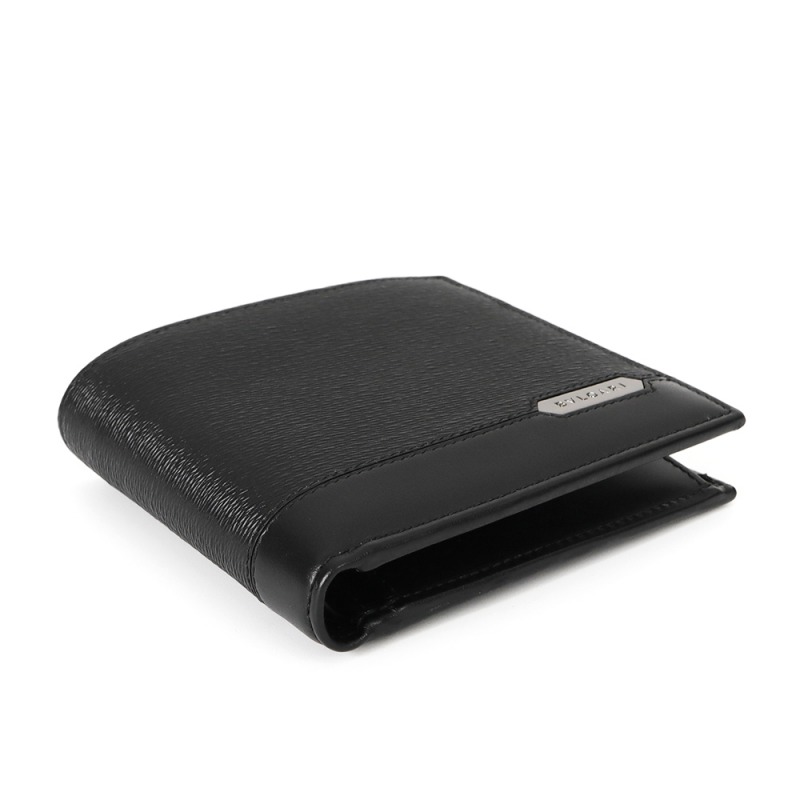 美品✨BVLGARI ブルガリ 本革 黒 ブルガリマン 長財布 二つ折り 折財布 Brandol / BVLGARI ブルガリ 二つ折り財布 ブルガリブルガリ マン ロゴ