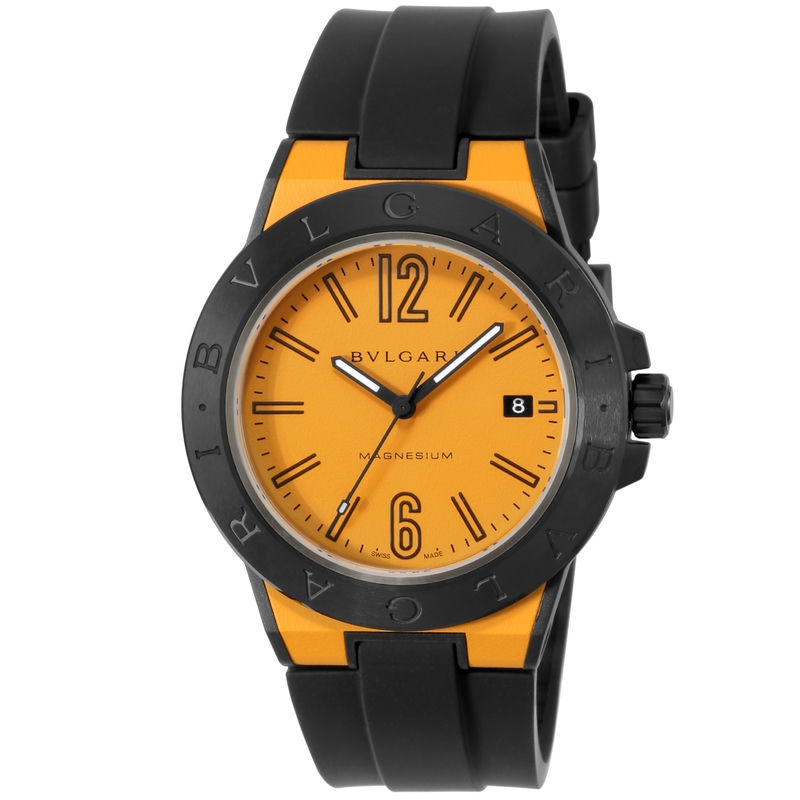 BVLGARI ブルガリ メンズ腕時計 ディアゴノ マグネシウム 42mm 自動巻き オレンジ×ブラック DG41C10SMCVD