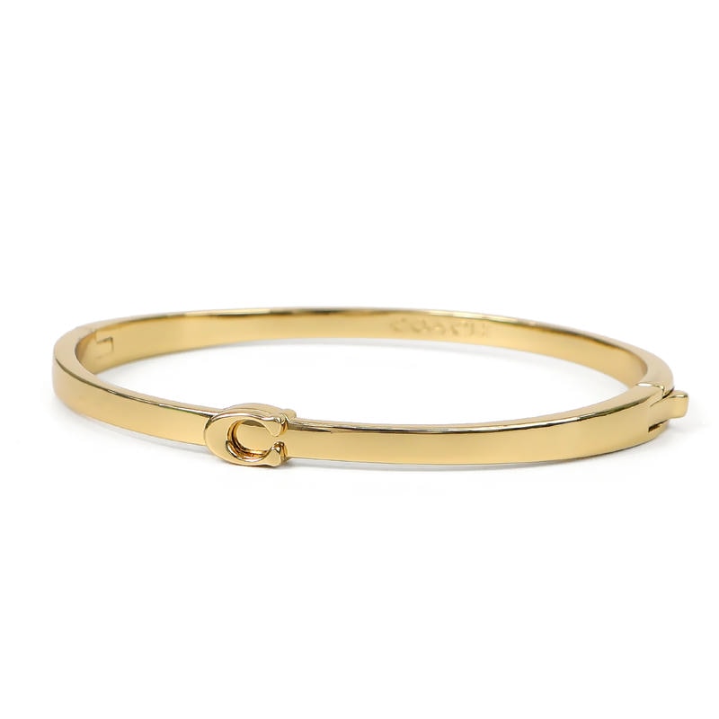 Brandol / COACH コーチ バングル ペグド シグネチャー ヒンジド