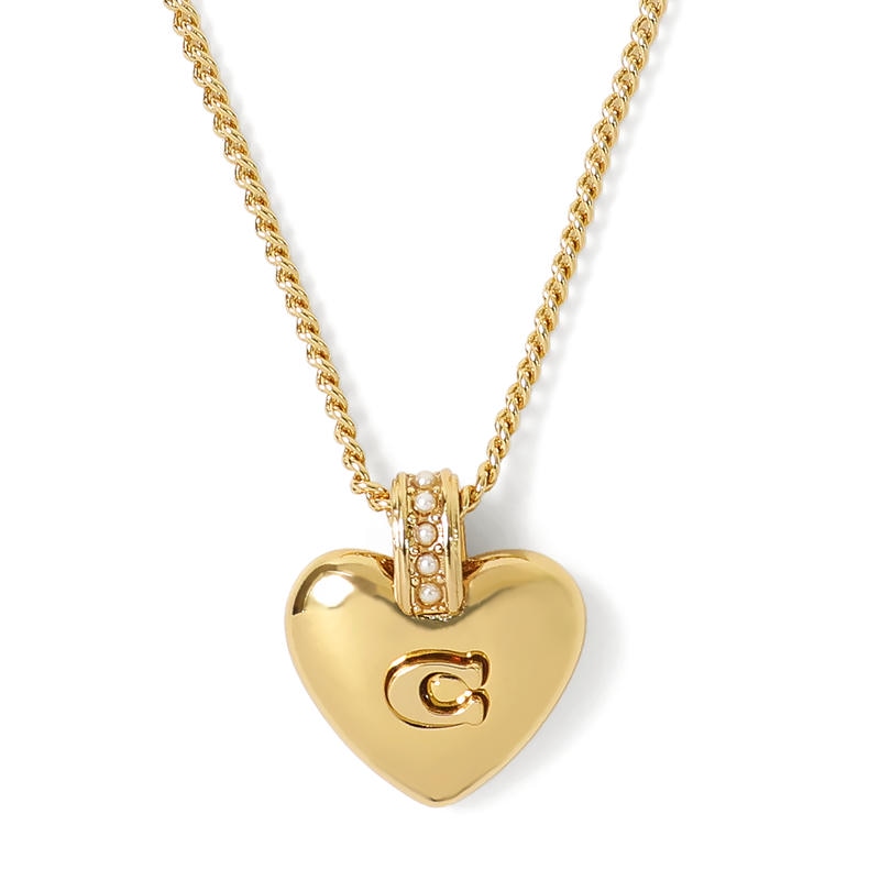 COACH コーチ ネックレス ハート ペンダント ゴールド 557559 710