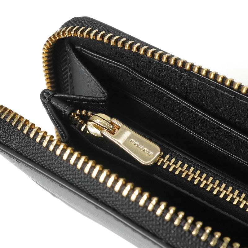 Brandol / COACH コーチ ラウンドファスナー長財布 レザー ブラック