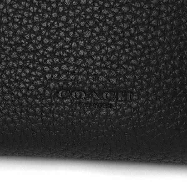 COACH 黒 レザー二つ折り 長財布 コーチ COACH 財布 メンズ 長財布 二つ折り 本革 レザー 長財布