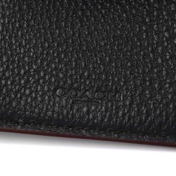 Brandol / COACH コーチ 二つ折り財布 シンプル レザー ブラック 89269 BLK
