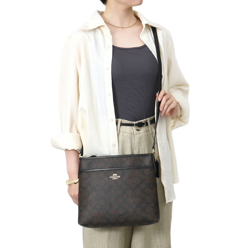 Brandol / COACH コーチ ショルダーバッグ シグネチャー ファイル