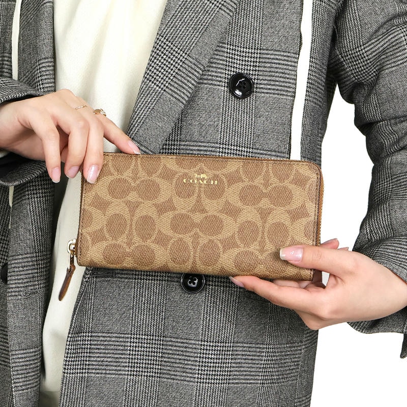Brandol / COACH コーチ ラウンドファスナー長財布 シグネチャー