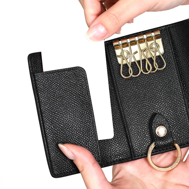 Brandol / COACH コーチ キーケース シンプル レザー ブラック F76741