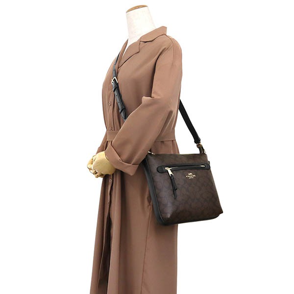 Brandol / COACH コーチ ショルダーバッグ シグネチャー ブラウン  