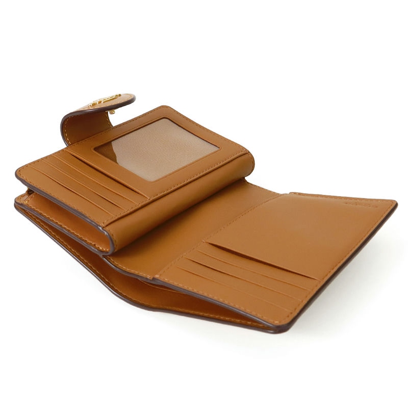 Brandol / COACH コーチ 二つ折り財布 シグネチャー ライトベージュ