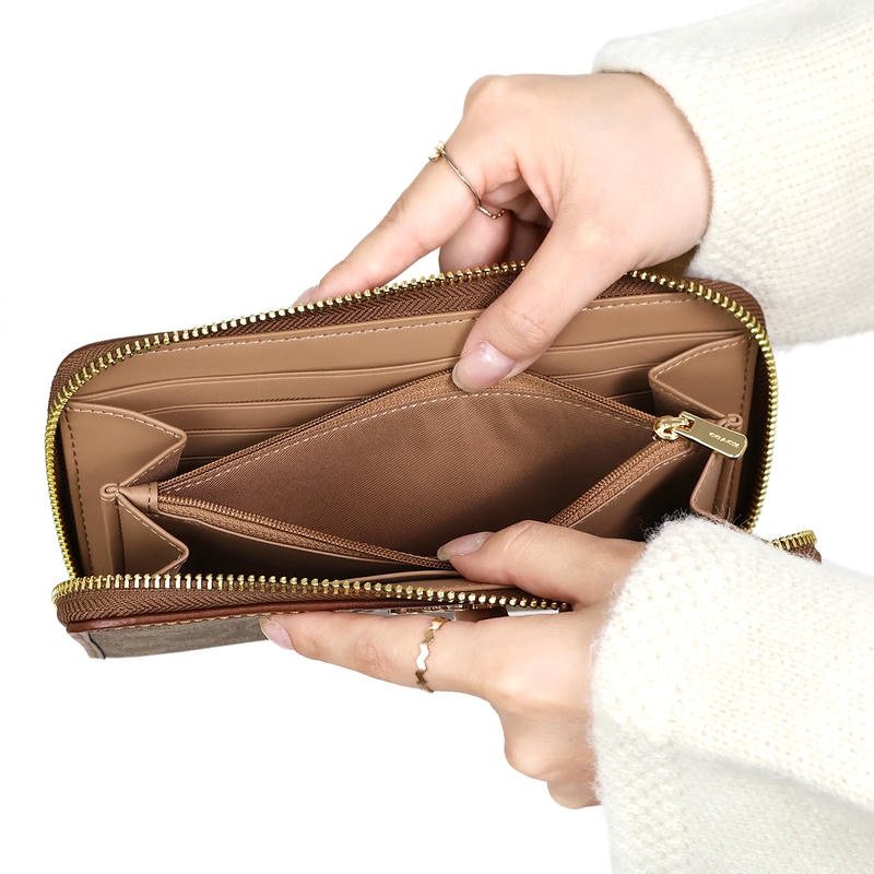 Brandol / COACH コーチ ラウンドファスナー長財布 シグネチャー