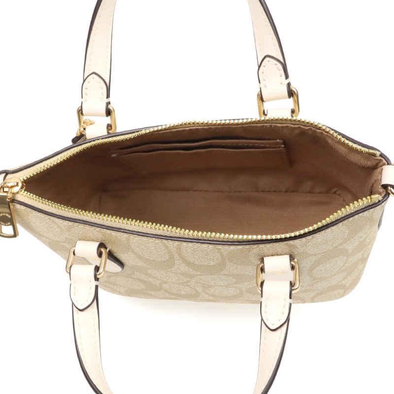 COACH コーチ C0826 ショルダーバッグ ブラウン×ホワイト コーチ COACH ショルダーバッグ ホワイト ブラウン 白レザー