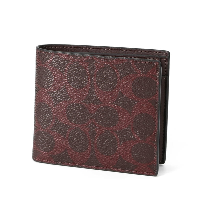 Brandol / COACH コーチ 二つ折り財布 シグネチャー ストライプ