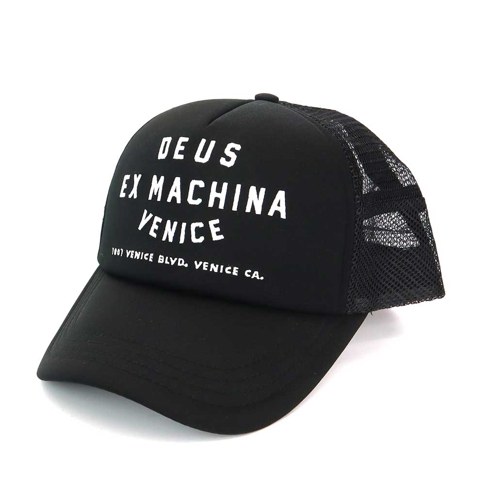 Deus Ex Machina デウスエクスマキナ 帽子 ロゴ メッシュキャップ ブラック DMA47620 BLACK