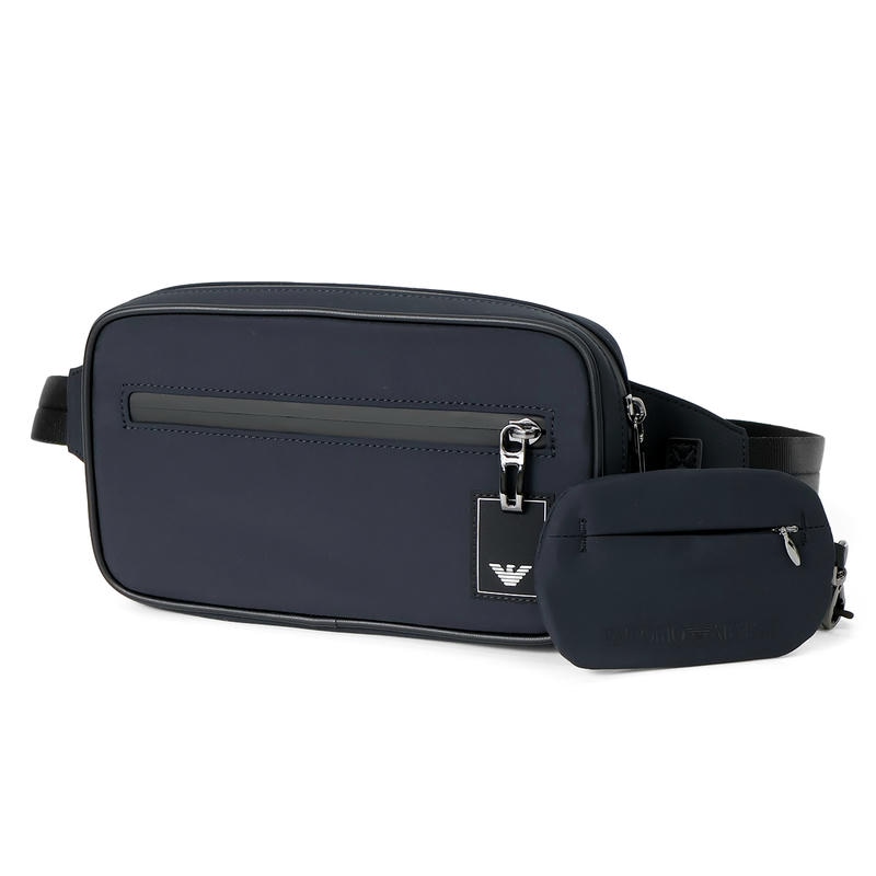 EMPORIO ARMANI エンポリオアルマーニ ボディバッグ ベルトバッグ ネイビー EM000088 AF19588 UB118