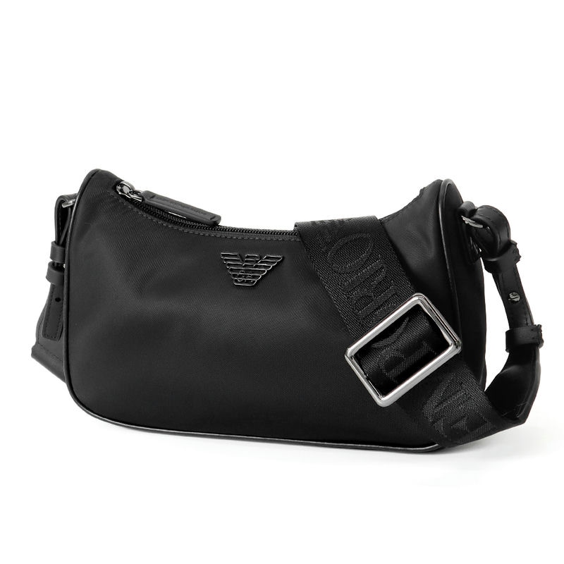 EMPORIO ARMANI エンポリオアルマーニ ショルダーバッグ ナイロンホーボー ブラック EM001808 AF13454 UC001