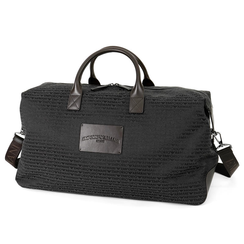 EMPORIO ARMANI エンポリオアルマーニ ボストンバッグ ショルダーベルト付き ブラック EM003552 AF13823 U8168