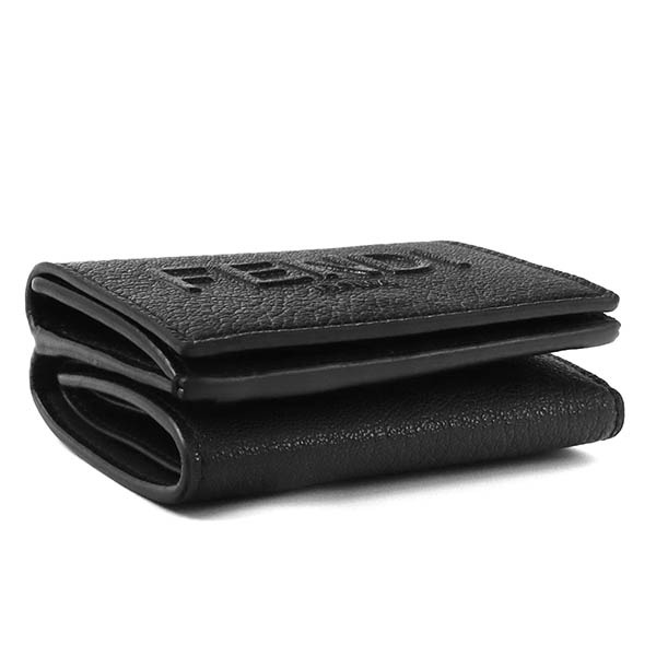 Brandol / FENDI フェンディ 三つ折り財布 ロゴ レザー ミニ財布