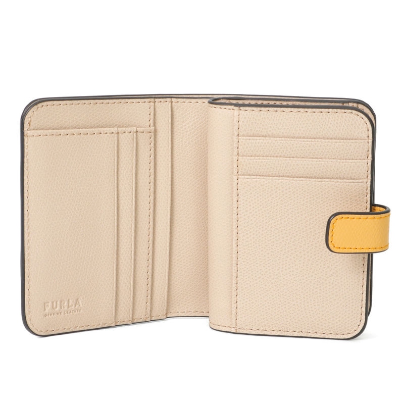 Brandol / FURLA フルラ 二つ折り財布 CAMELLIA カメリア レザー  