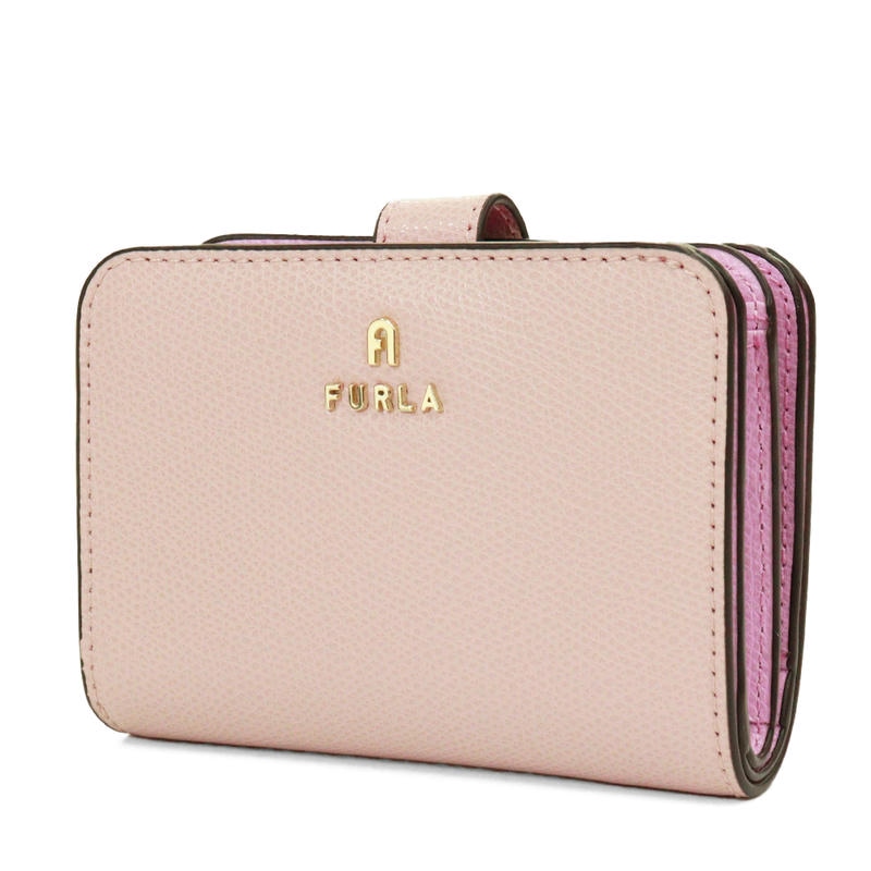Brandol / FURLA フルラ 二つ折り財布 レザー スクエア バイカラー