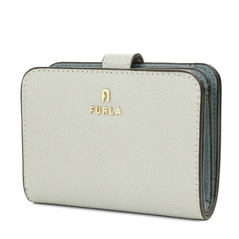 Brandol / FURLA フルラ 二つ折り財布 レザー スクエア バイカラー