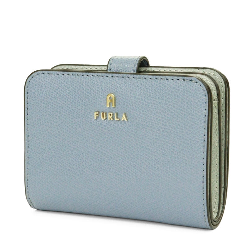 FURLA フルラ 二つ折り財布 Camellia カメリア コンパクト財布 S ブルー系 WP00315 ARE000 4352S / CELESTIAL COLOR CRISTALLO d int.